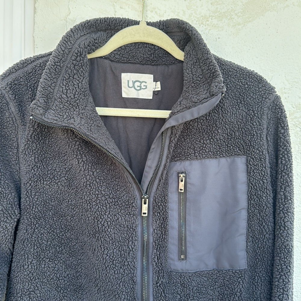 Ugg  Gray sherpa zippered jacket - Picture 3 of 5